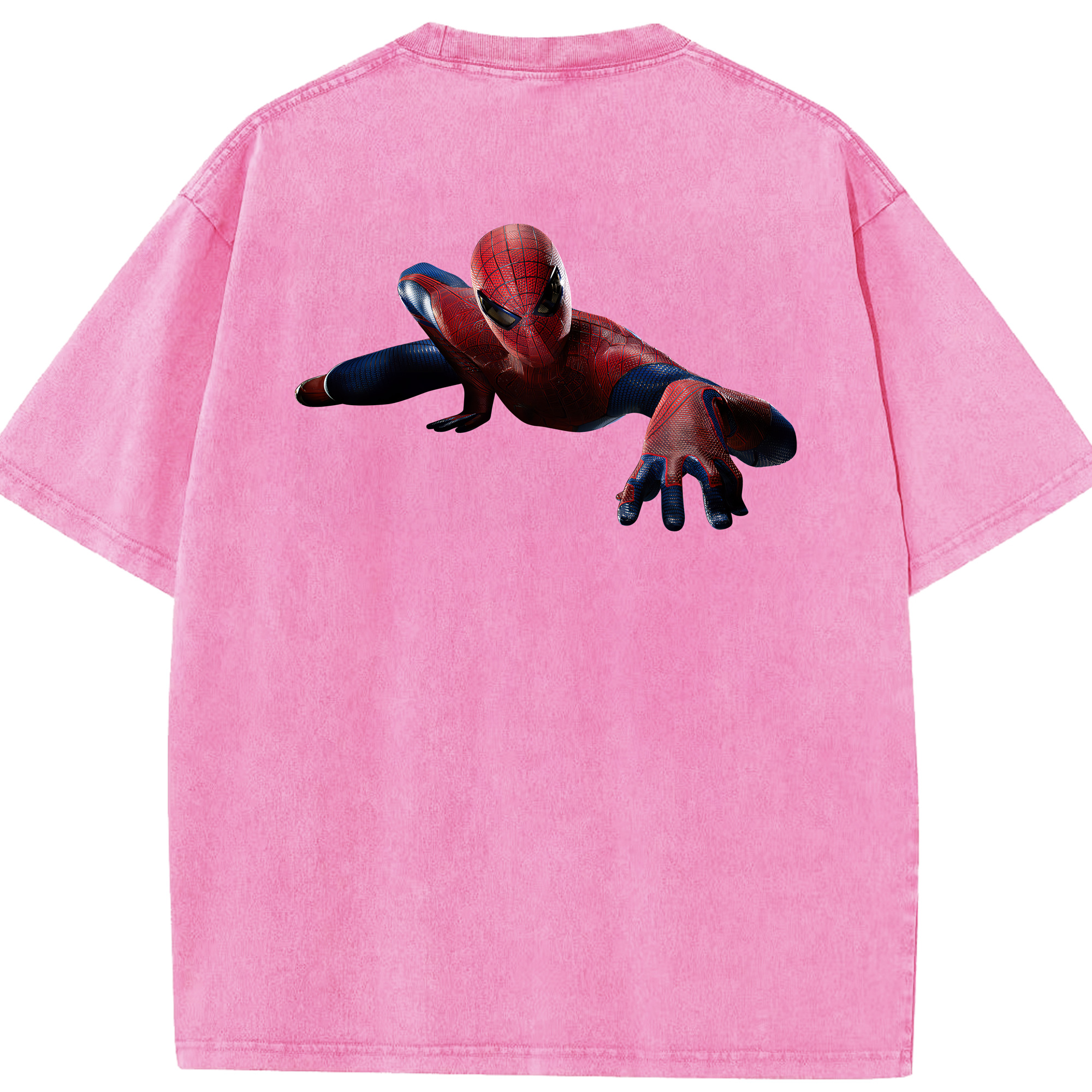 （画像用） Spider Man スパイダーマン 綿100% ヴィンテージ風 半袖Tシャツ（背面プリント）
